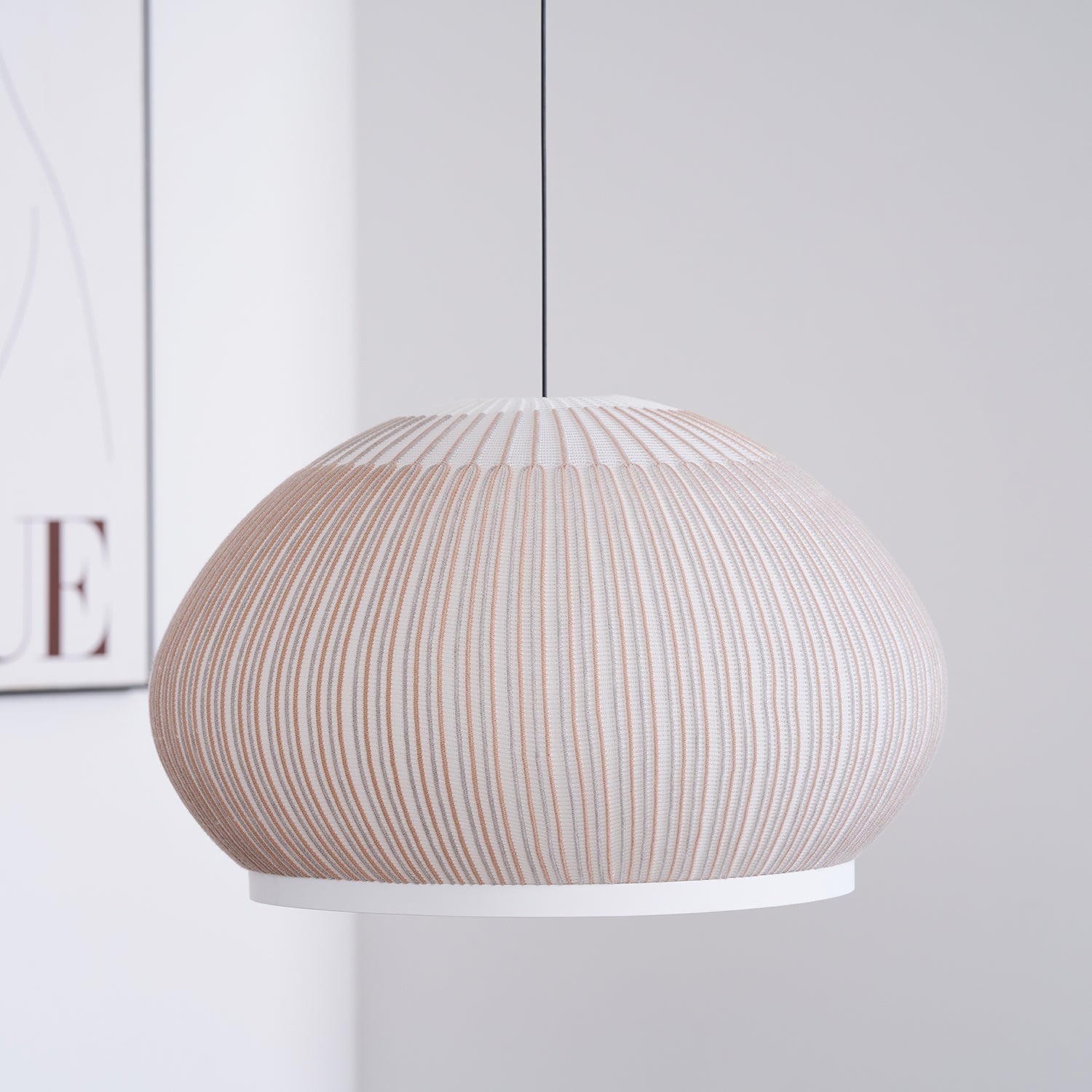 Blythe Minimalist Fabric Pendant Light-Neutral Decor