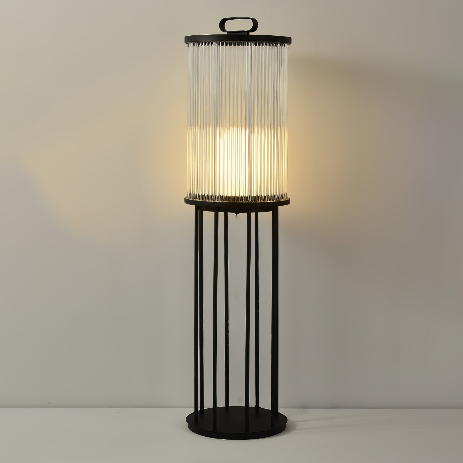 Niri Steel Acrylic Minimalist Floor Lamp-Neutral Decor