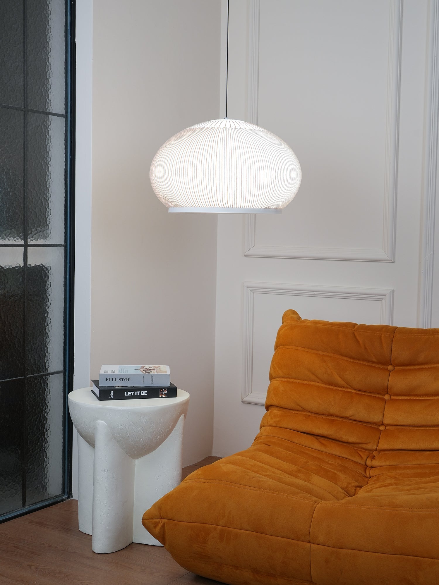 Blythe Minimalist Fabric Pendant Light-Neutral Decor