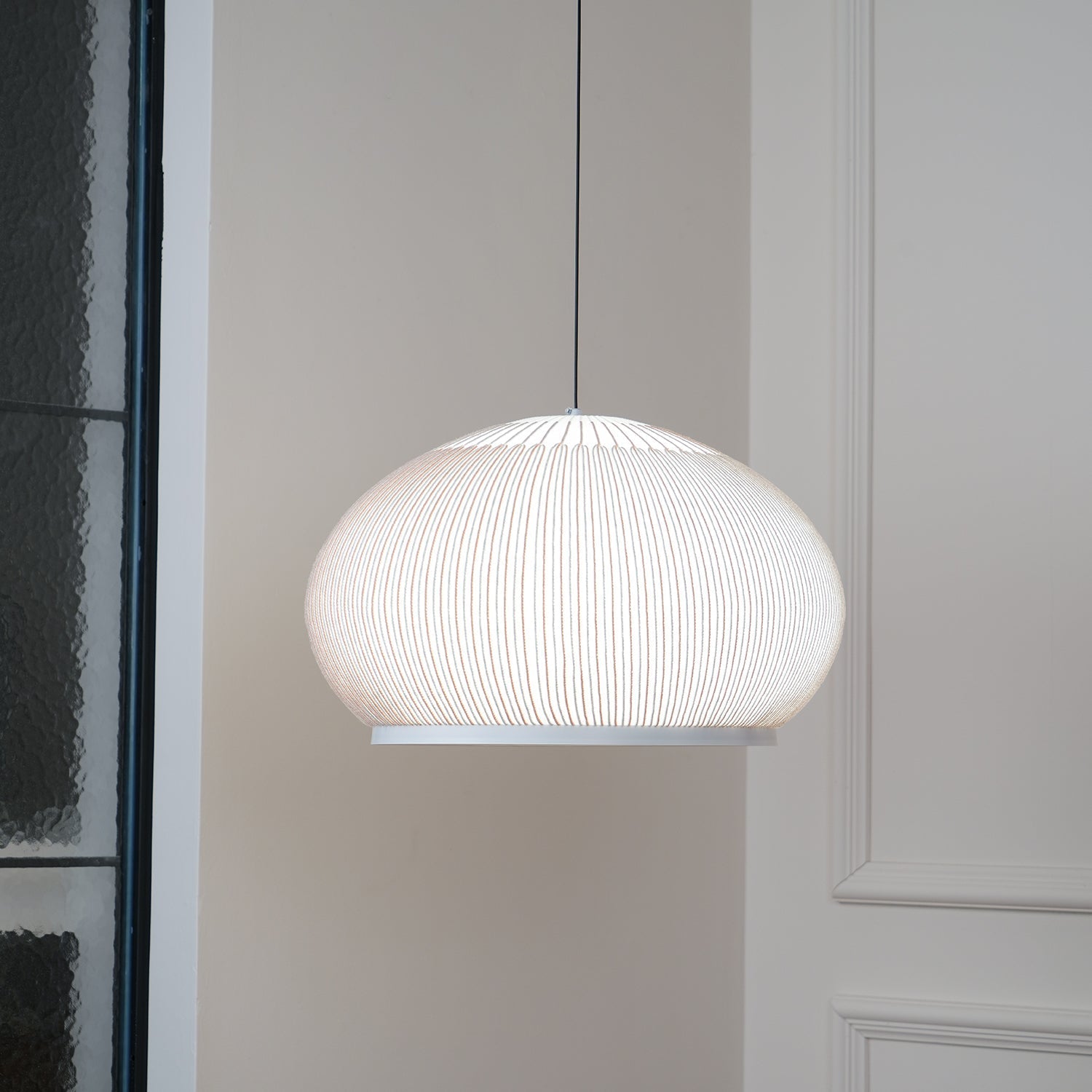 Blythe Minimalist Fabric Pendant Light-Neutral Decor