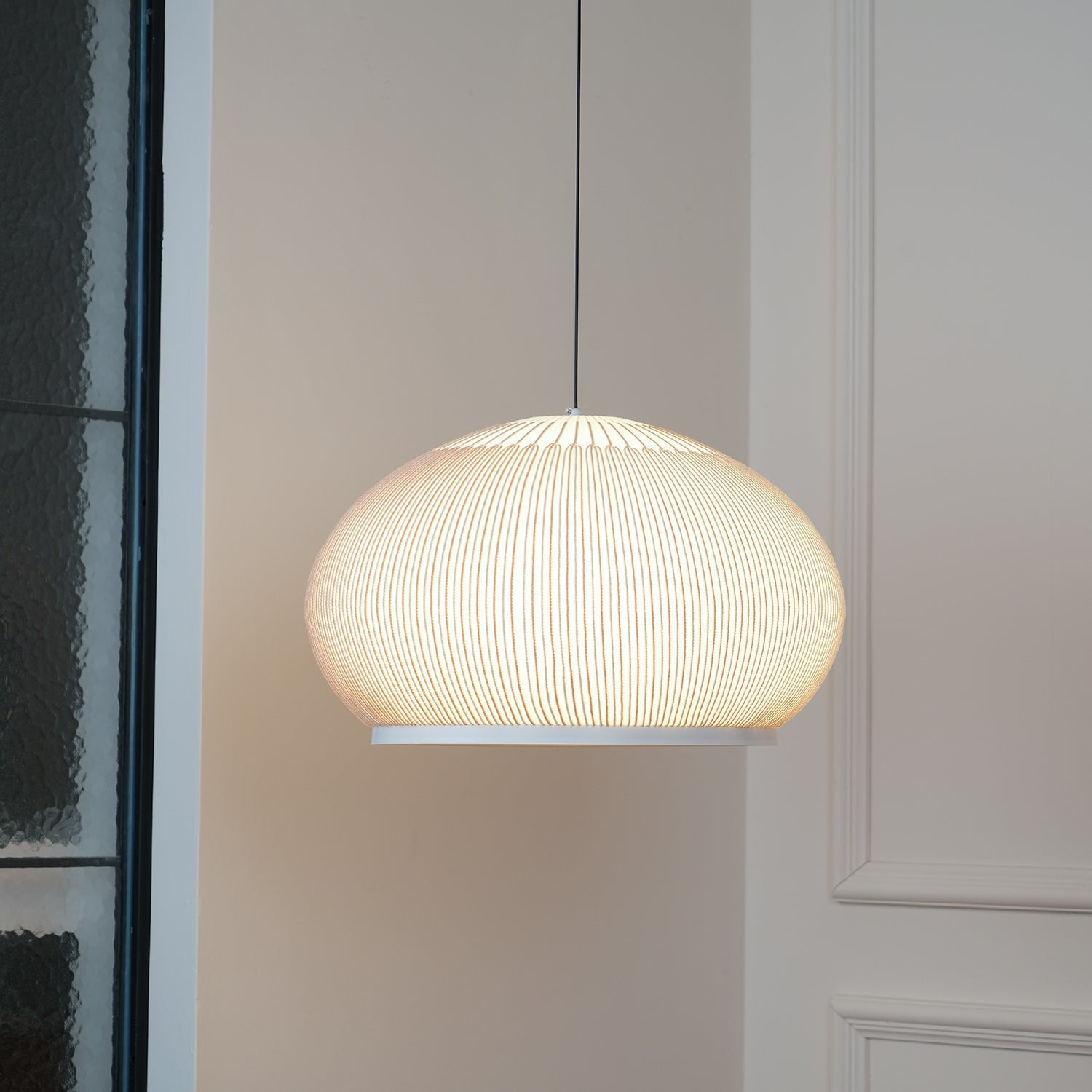 Blythe Minimalist Fabric Pendant Light-Neutral Decor