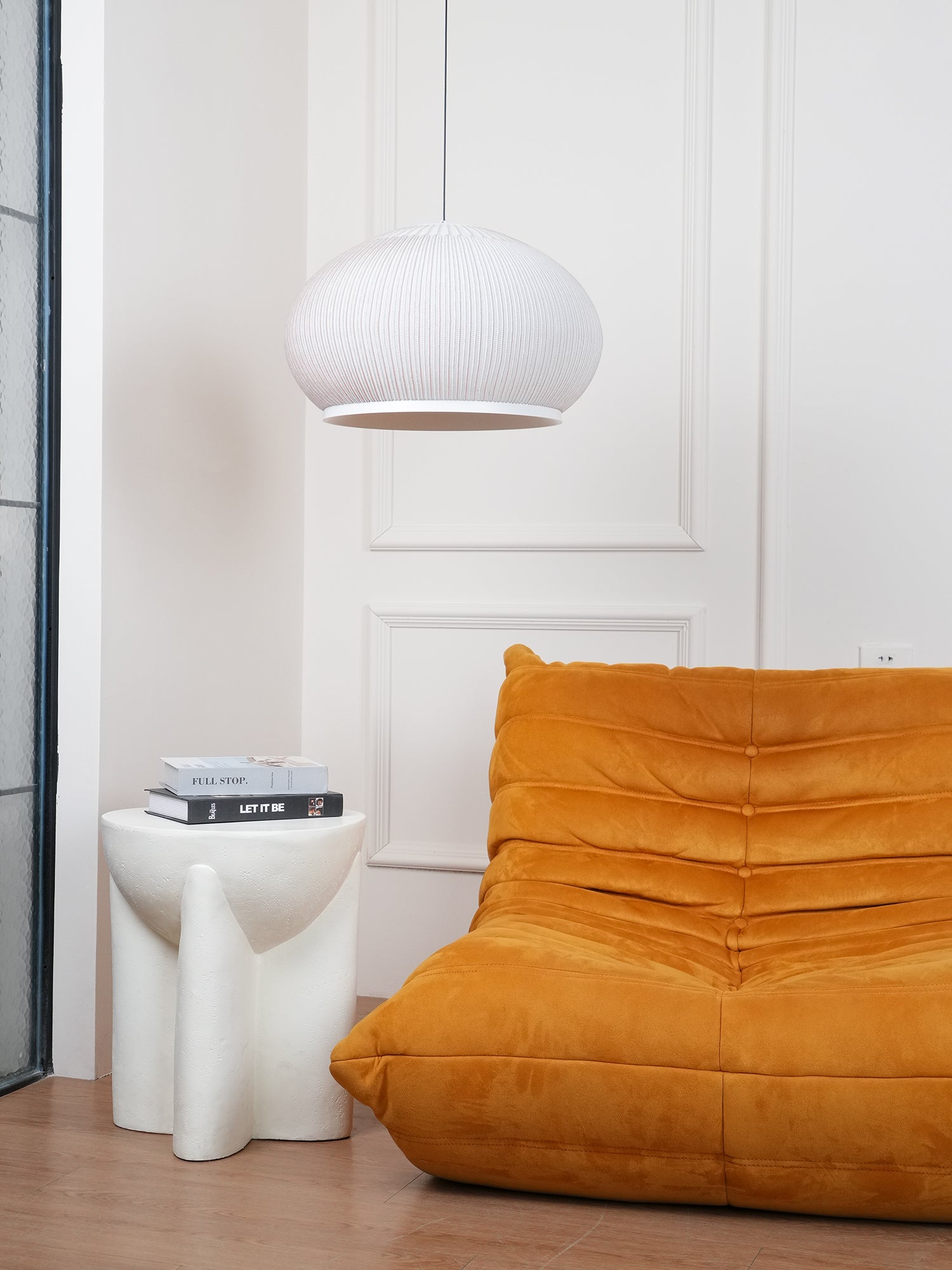 Blythe Minimalist Fabric Pendant Light-Neutral Decor