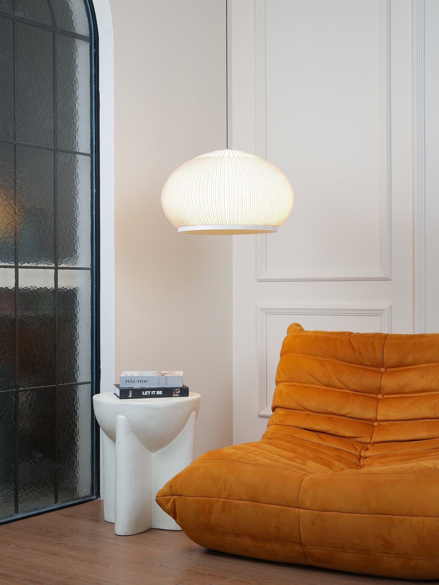 Blythe Minimalist Fabric Pendant Light-Neutral Decor