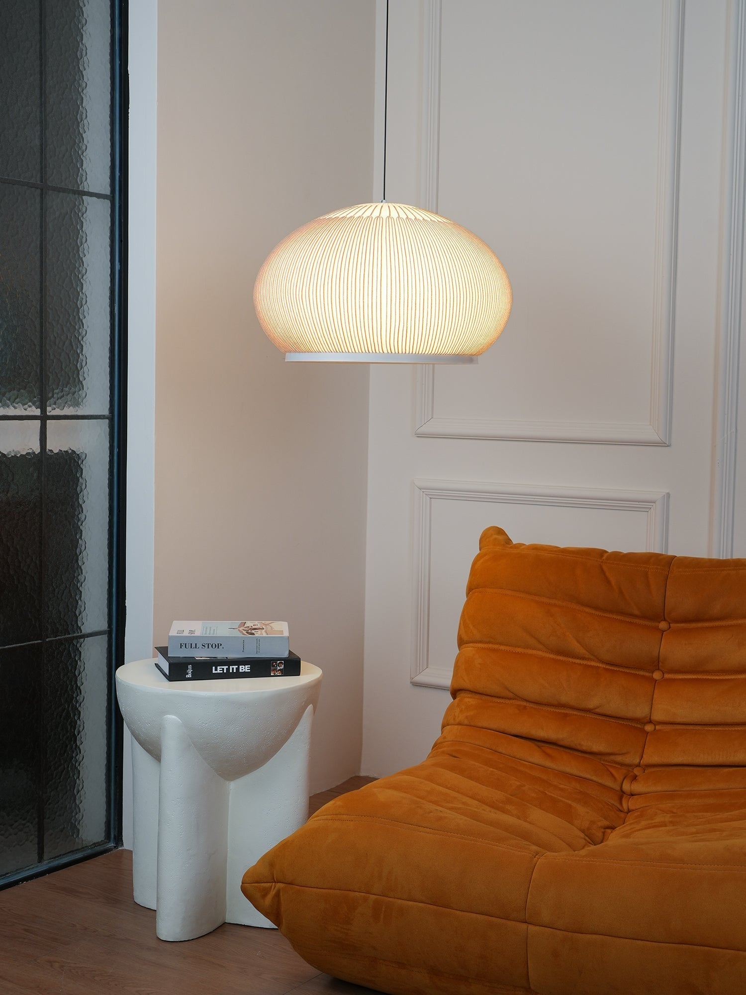 Blythe Minimalist Fabric Pendant Light-Neutral Decor