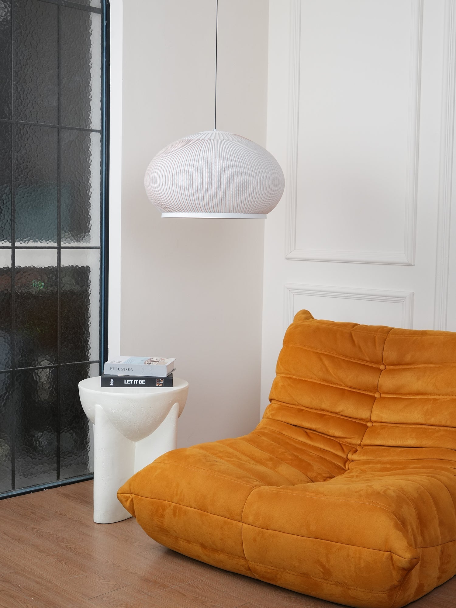 Blythe Minimalist Fabric Pendant Light-Neutral Decor