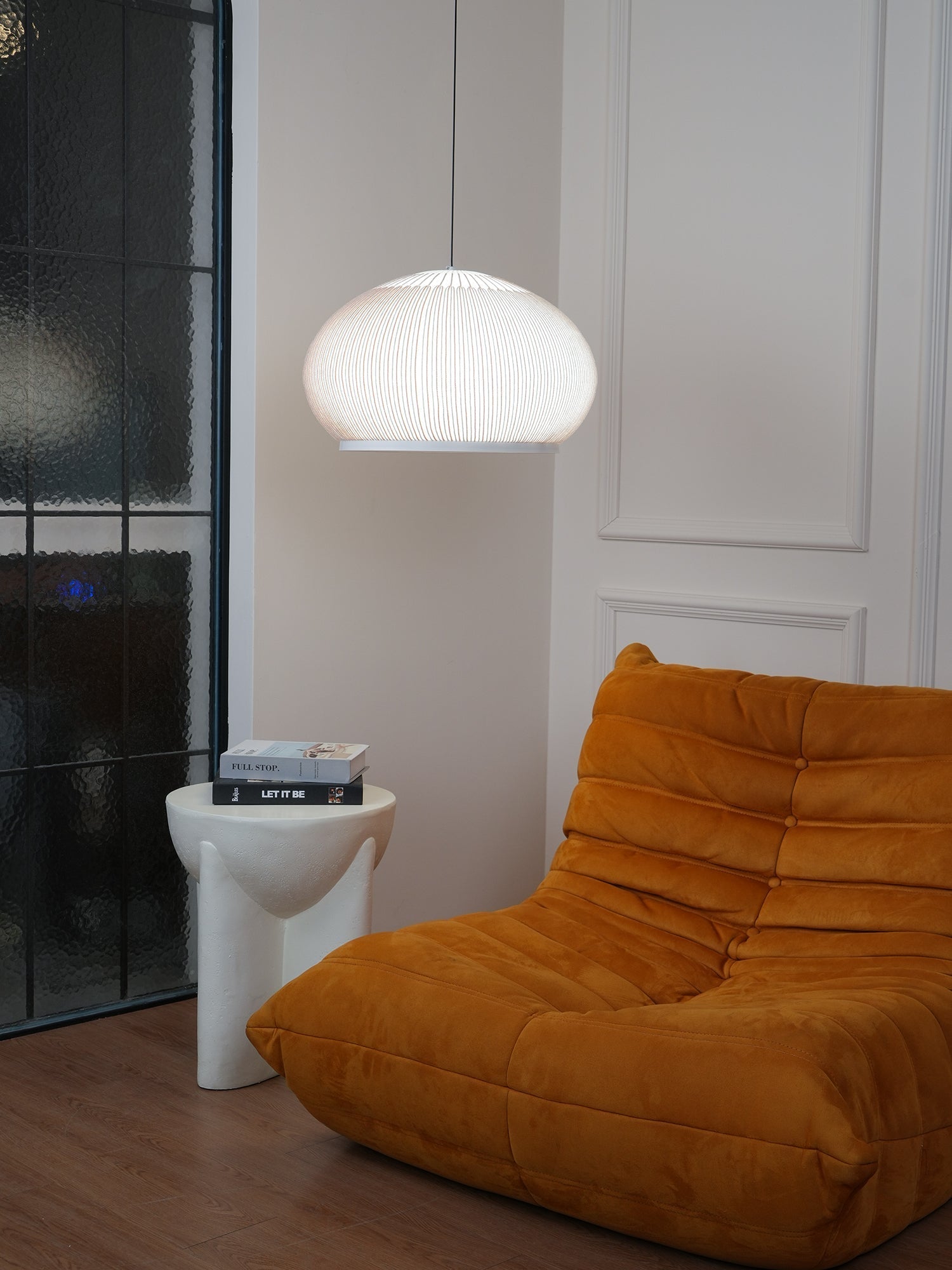 Blythe Minimalist Fabric Pendant Light-Neutral Decor