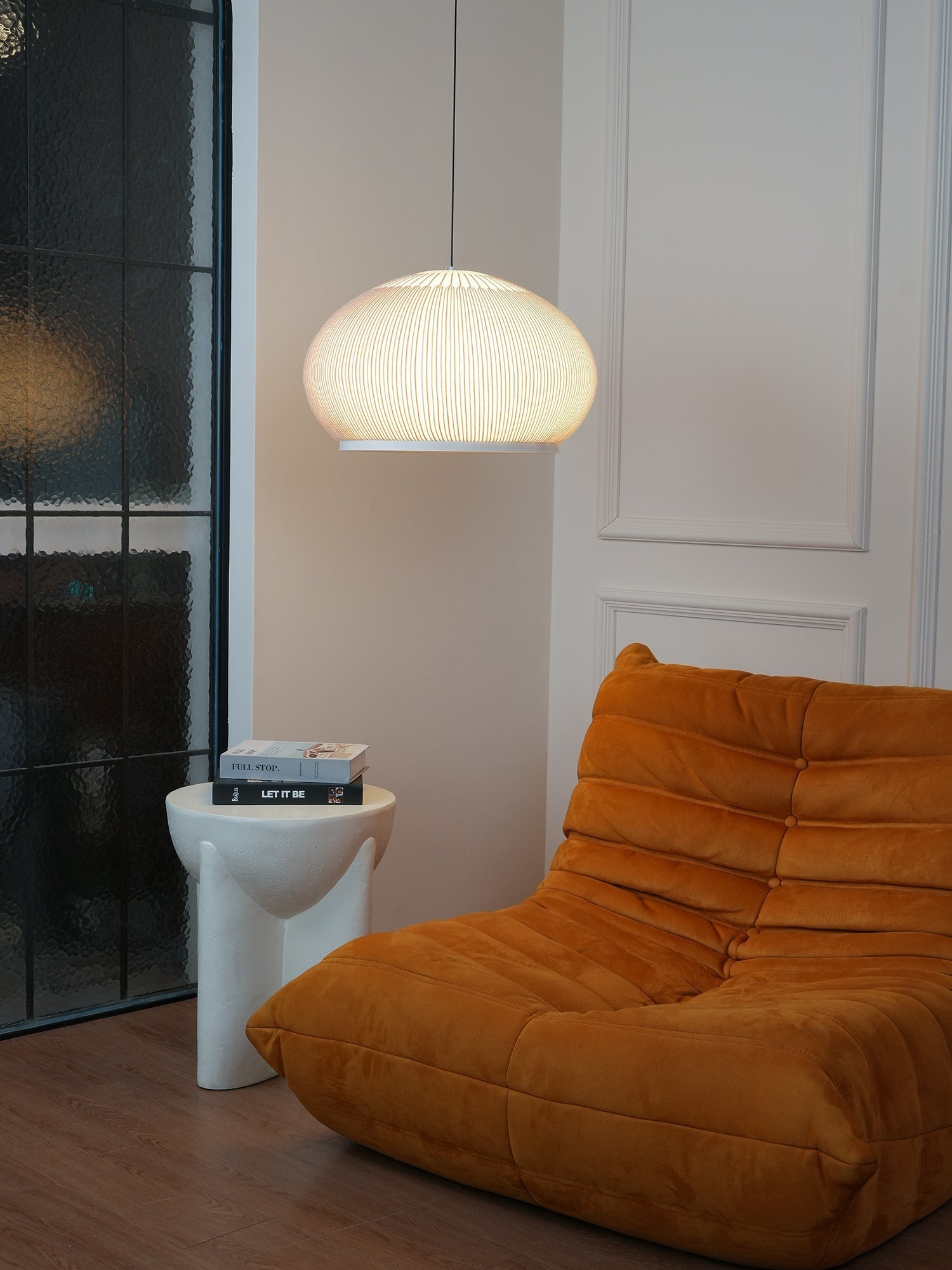 Blythe Minimalist Fabric Pendant Light-Neutral Decor