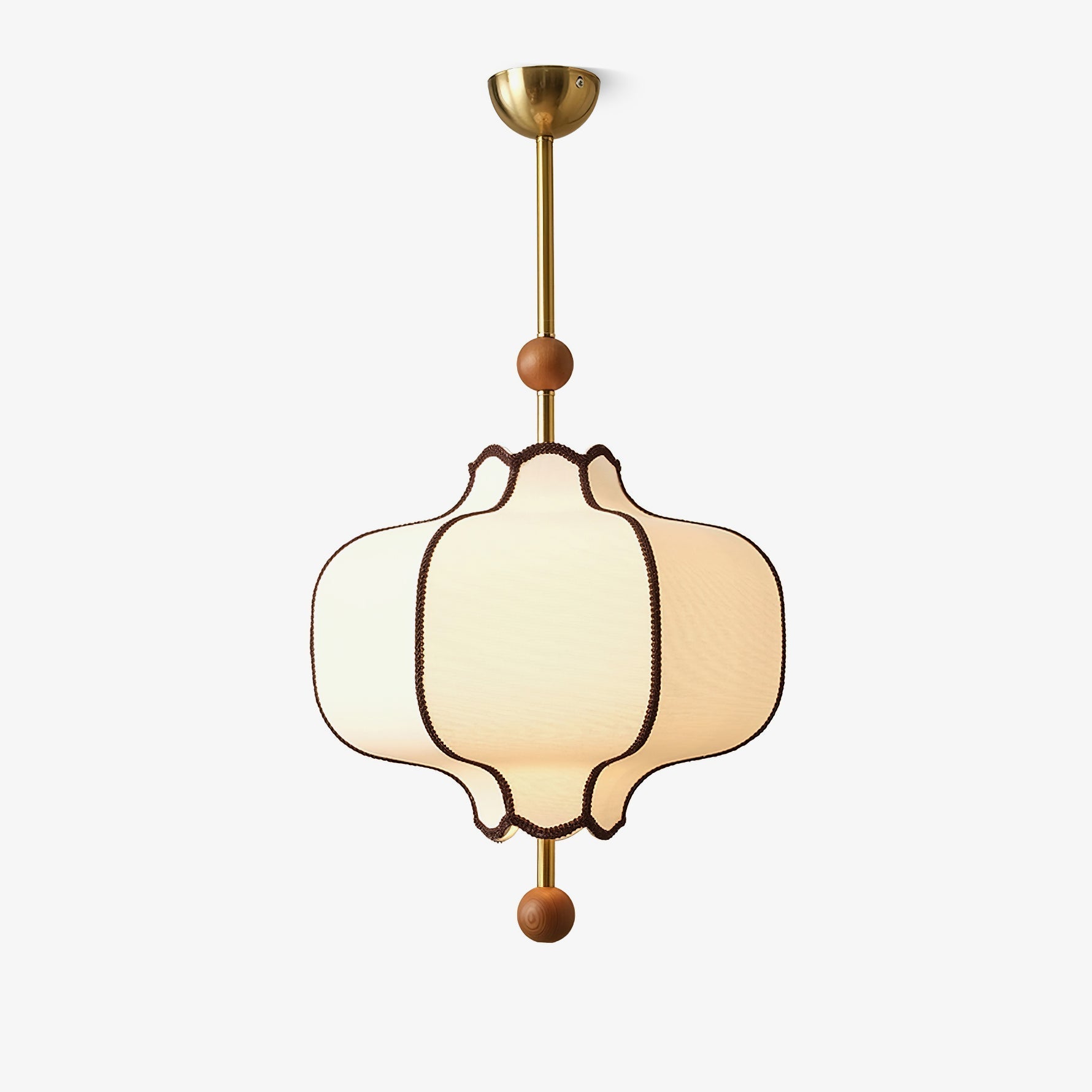 Lustra Pendant Light Lantern Fabric for Living Room-Neutral Decor