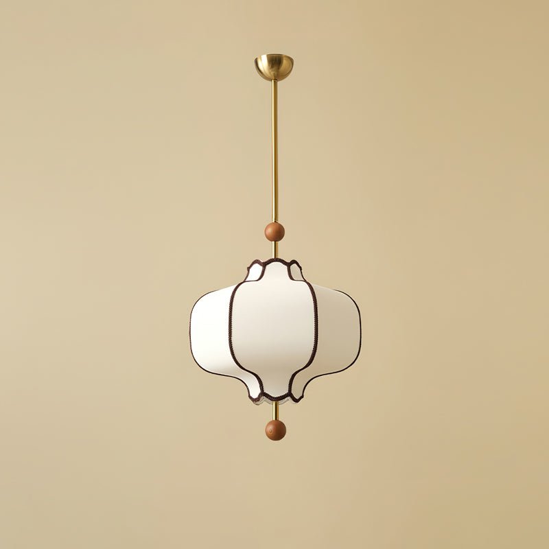 Lustra Pendant Light Lantern Fabric for Living Room-Neutral Decor
