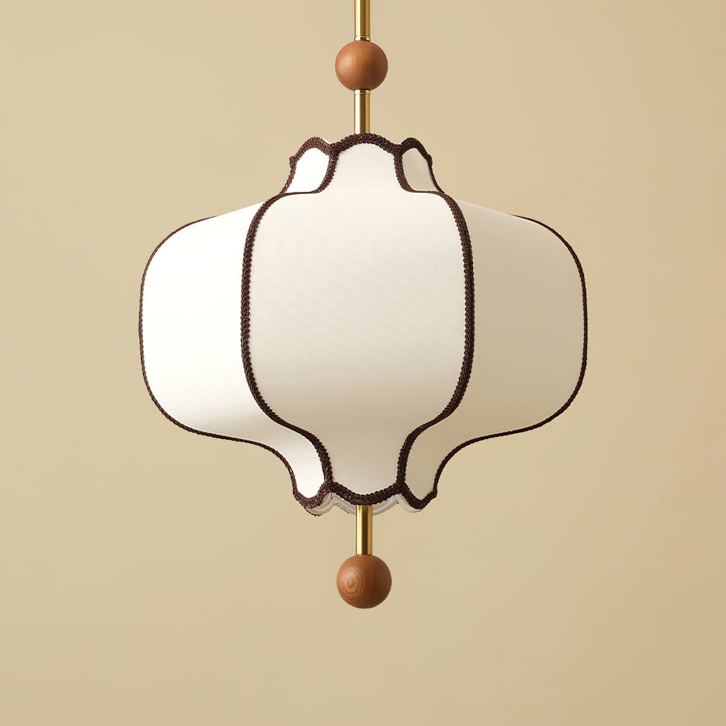 Lustra Pendant Light Lantern Fabric for Living Room-Neutral Decor