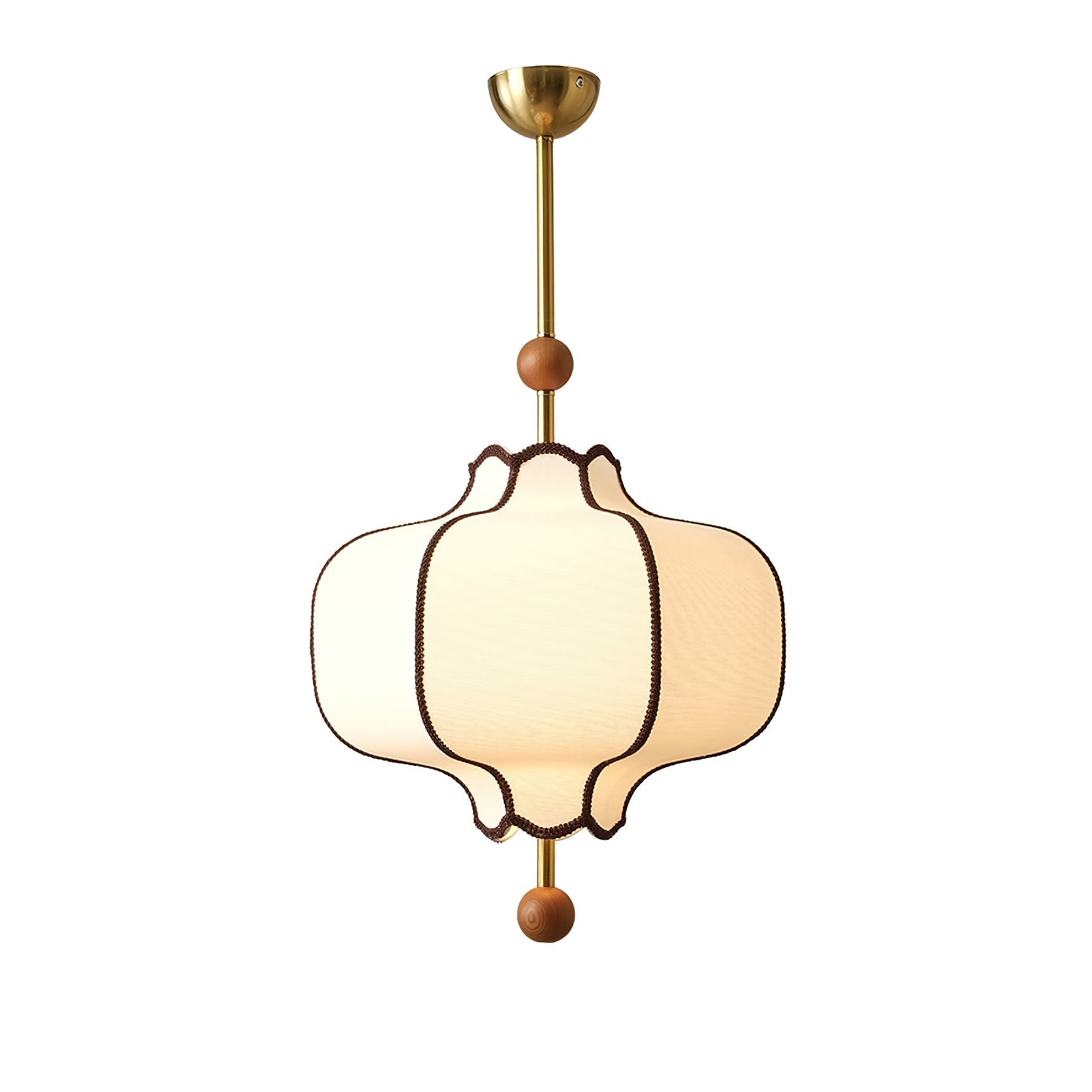 Lustra Pendant Light Lantern Fabric for Living Room-Neutral Decor