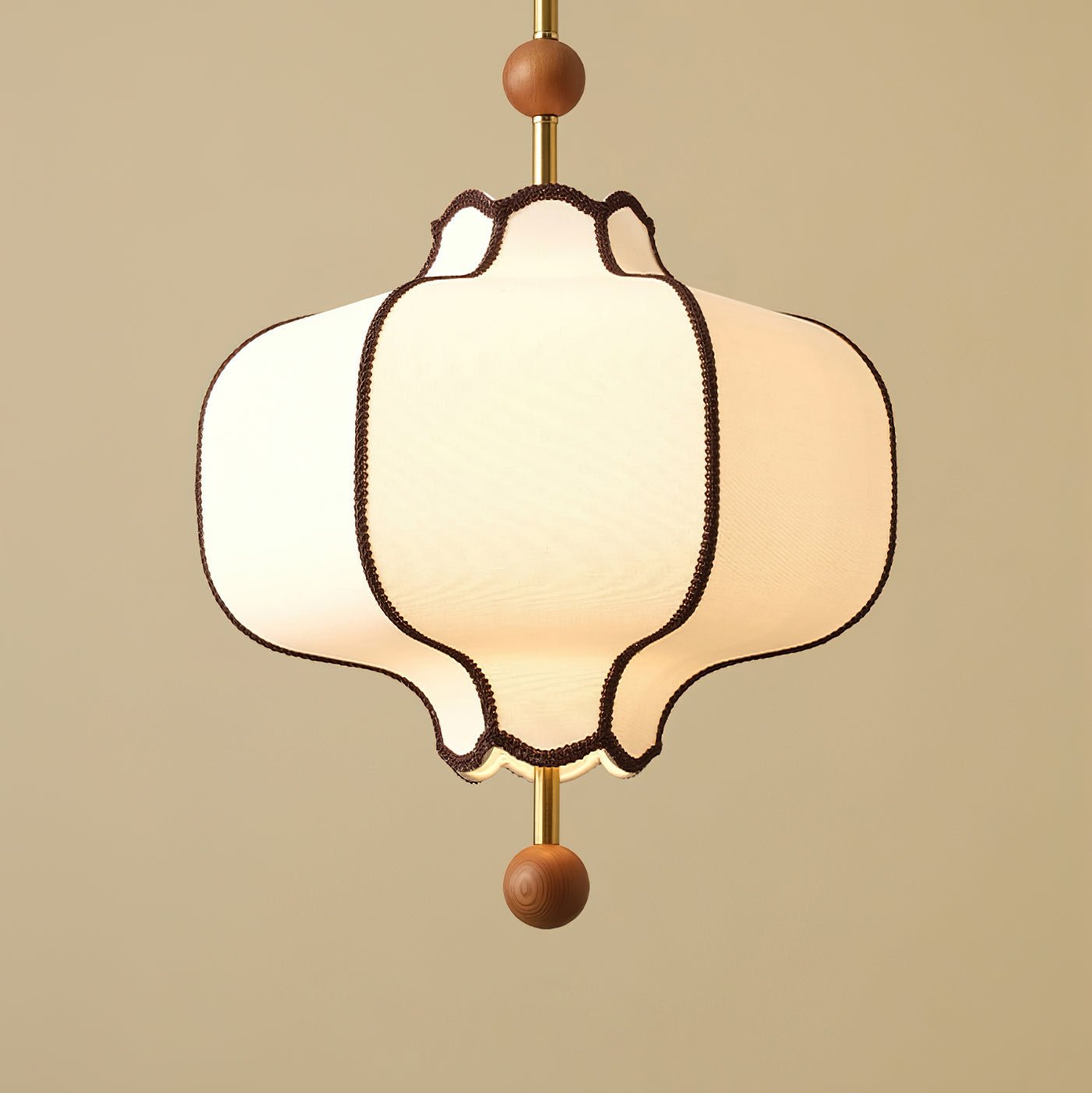 Lustra Pendant Light Lantern Fabric for Living Room-Neutral Decor