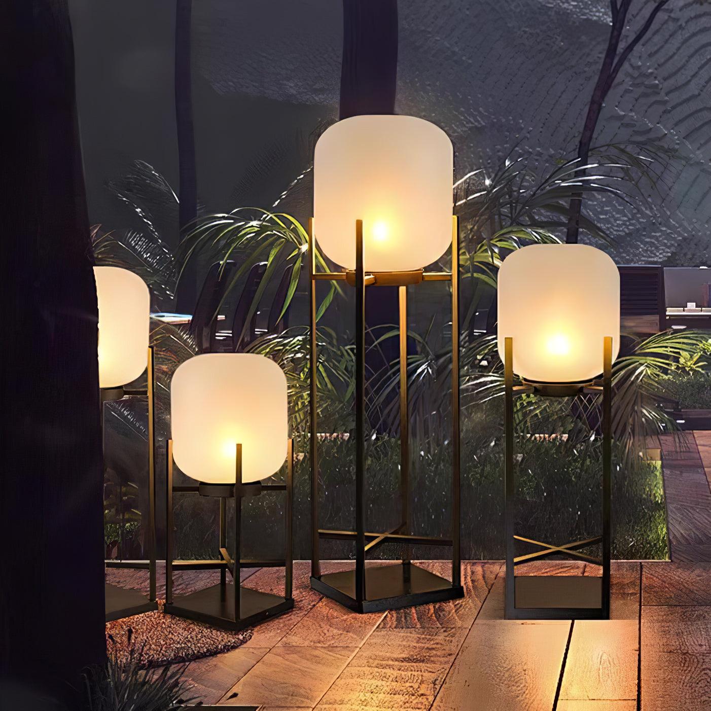 Sevenq Floor Lamp Lantern-Neutral Decor