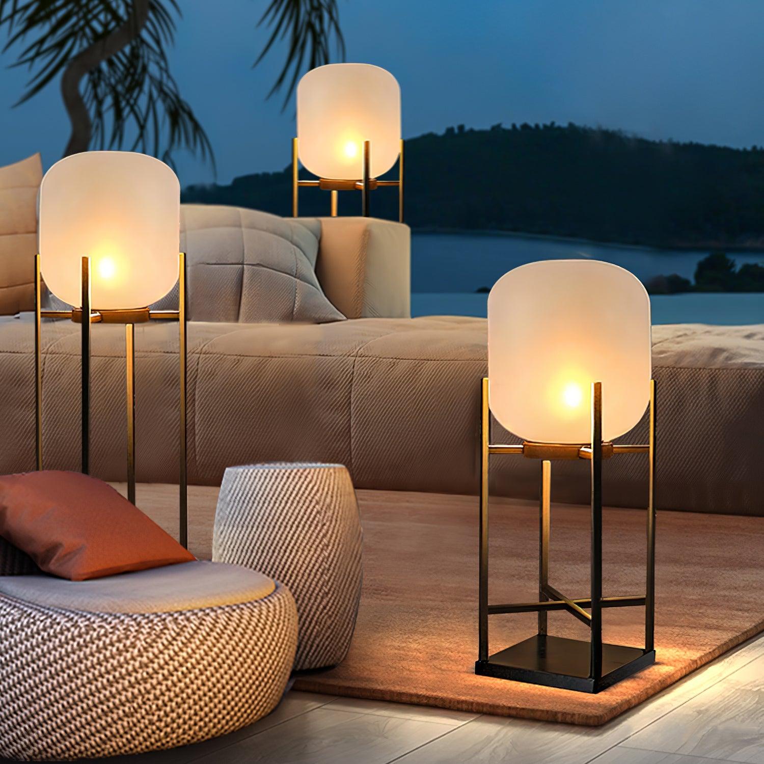 Sevenq Floor Lamp Lantern-Neutral Decor