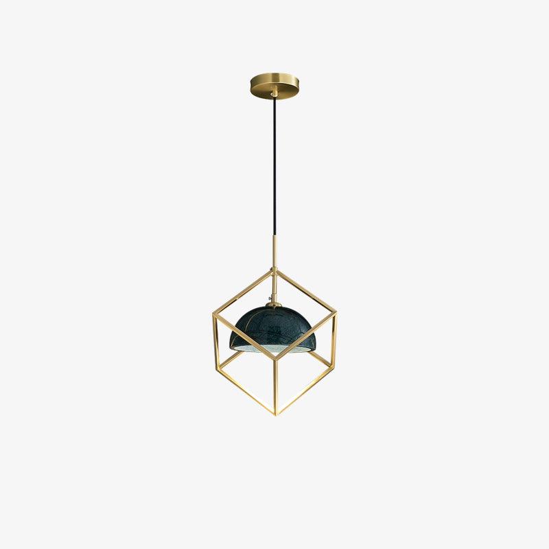 Cubo Modern Brass Pendant Lamp-Neutral Decor