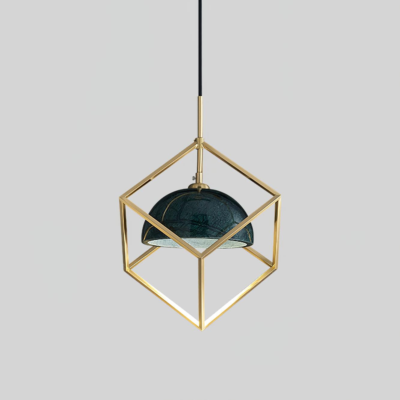 Cubo Modern Brass Pendant Lamp-Neutral Decor