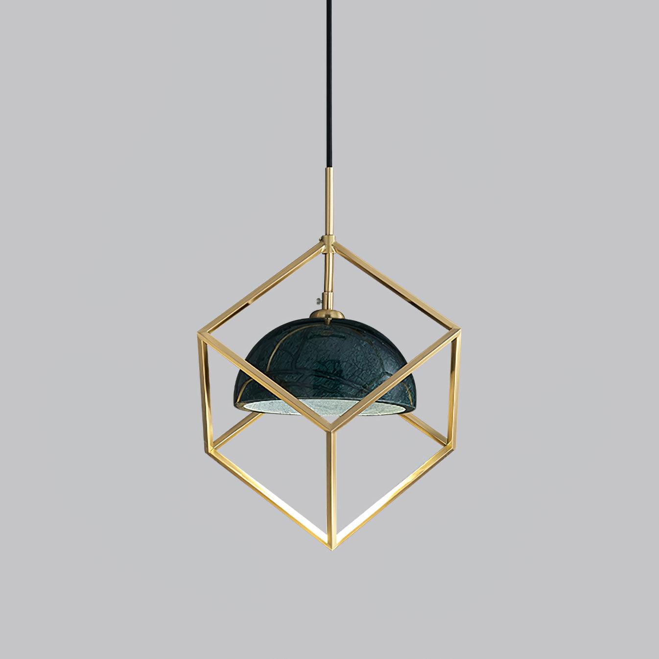 Cubo Modern Brass Pendant Lamp-Neutral Decor