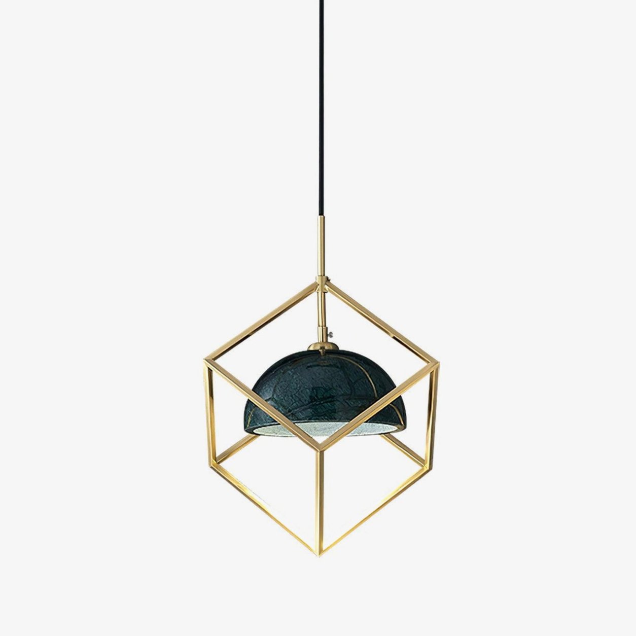 Cubo Modern Brass Pendant Lamp-Neutral Decor