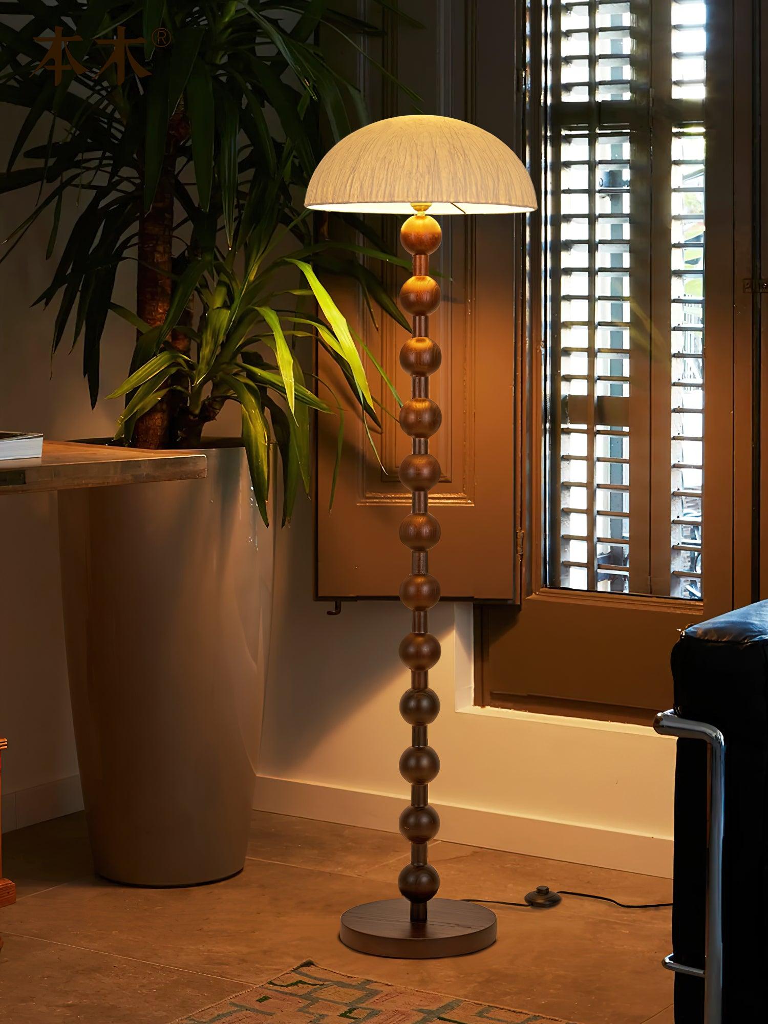 Lyliril Retro Wood Floor Lamp-Neutral Decor