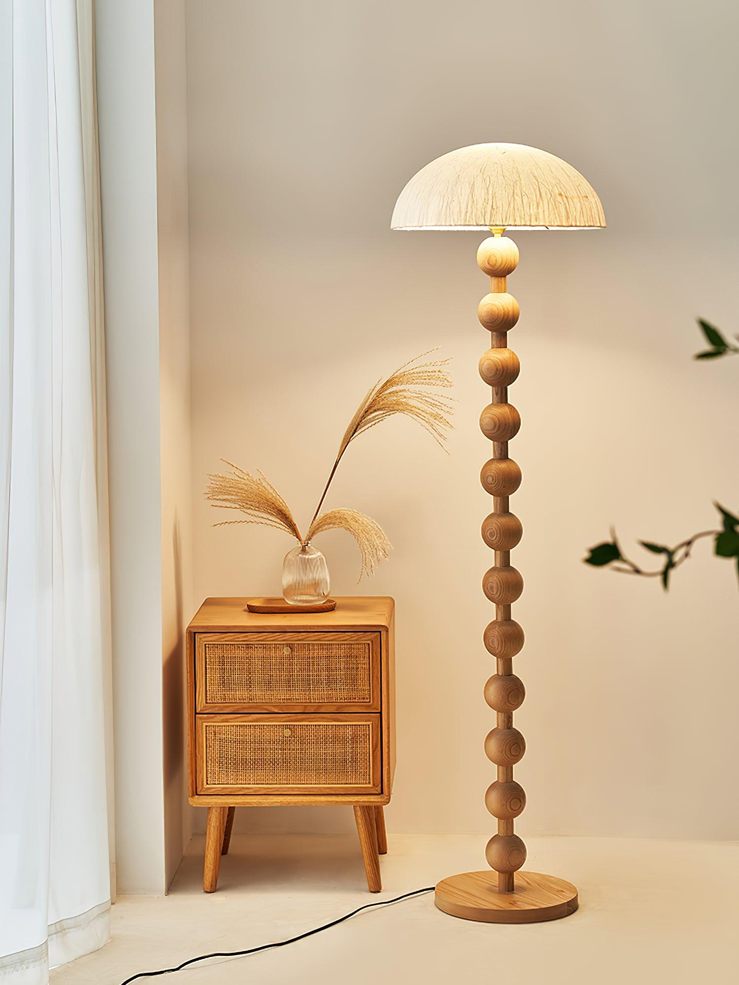 Lyliril Retro Wood Floor Lamp-Neutral Decor