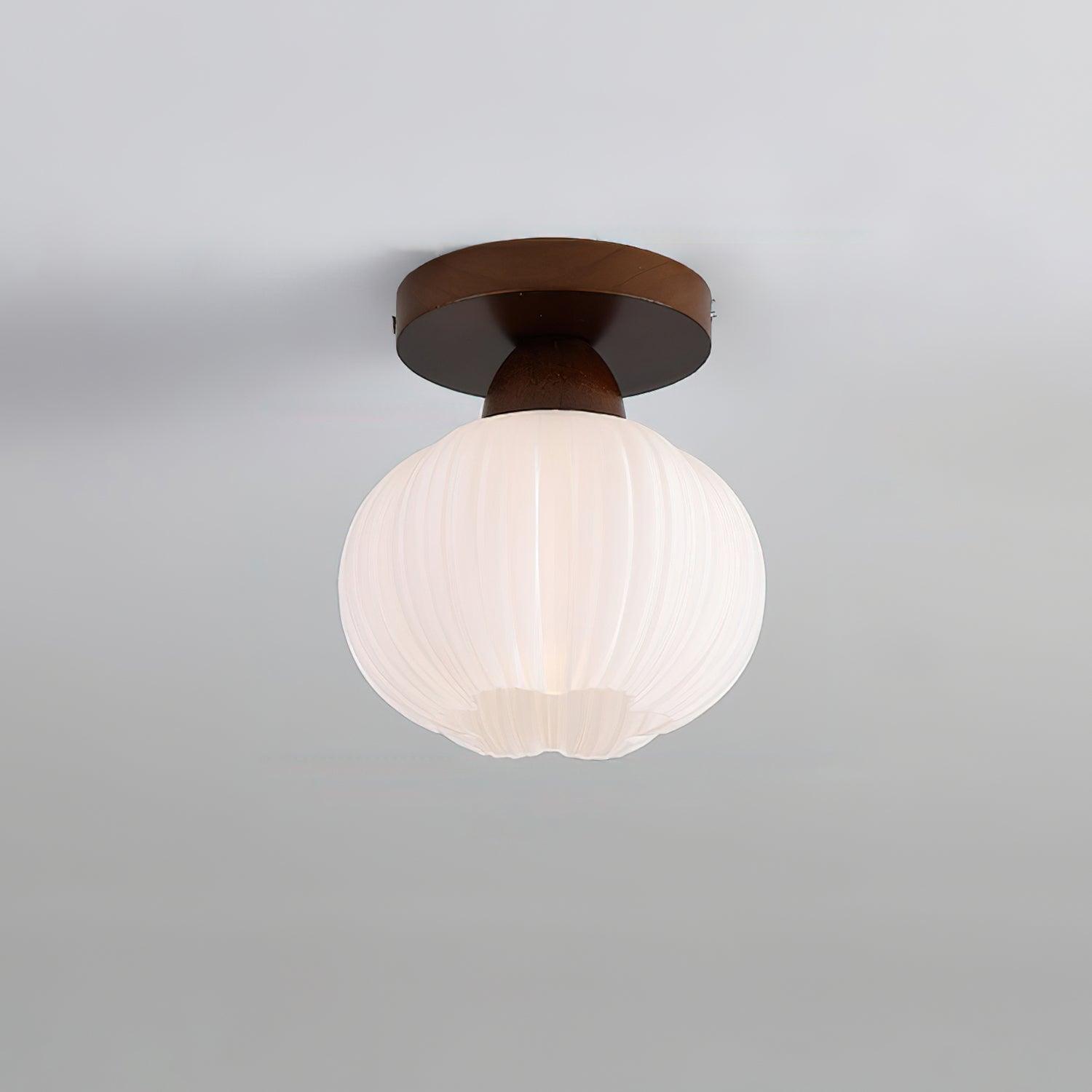 Dura Large Flower Bag Wood Ceiling Lamp-Neutral Decor