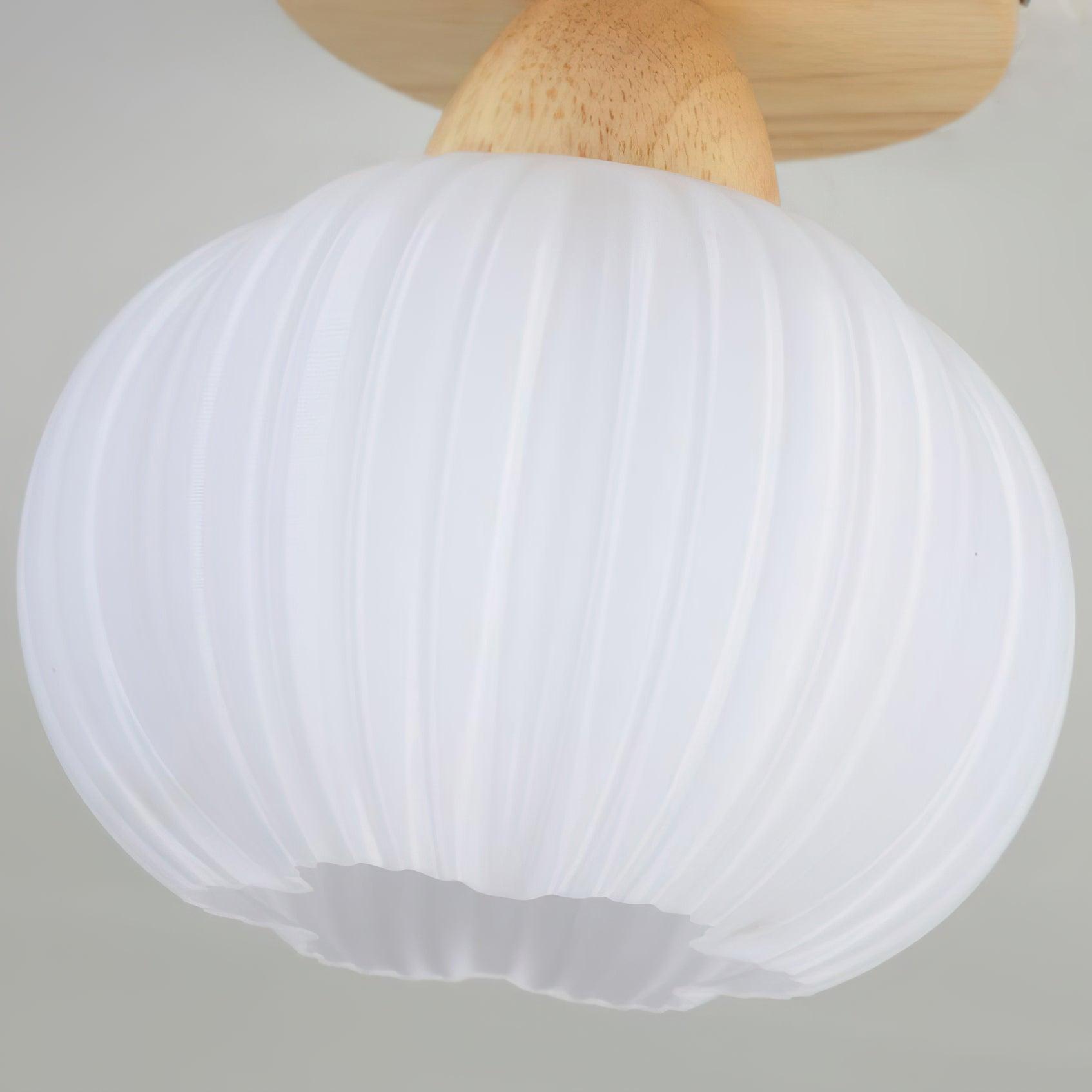 Dura Large Flower Bag Wood Ceiling Lamp-Neutral Decor