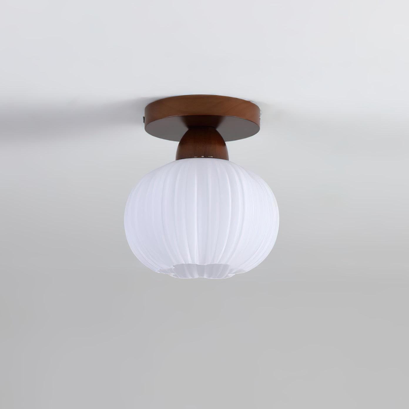 Dura Large Flower Bag Wood Ceiling Lamp-Neutral Decor