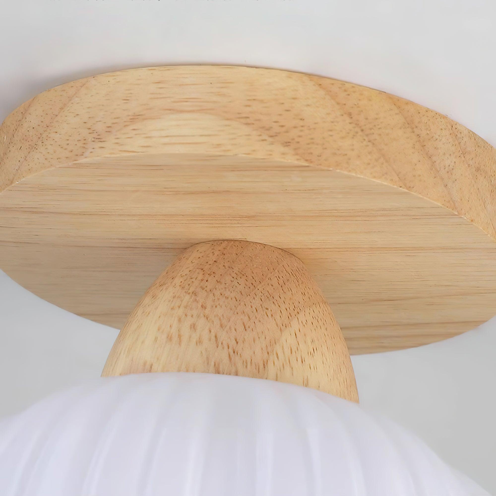 Dura Large Flower Bag Wood Ceiling Lamp-Neutral Decor