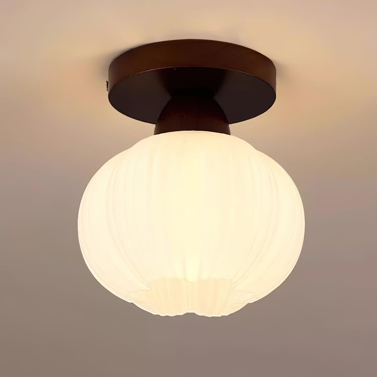 Dura Large Flower Bag Wood Ceiling Lamp-Neutral Decor