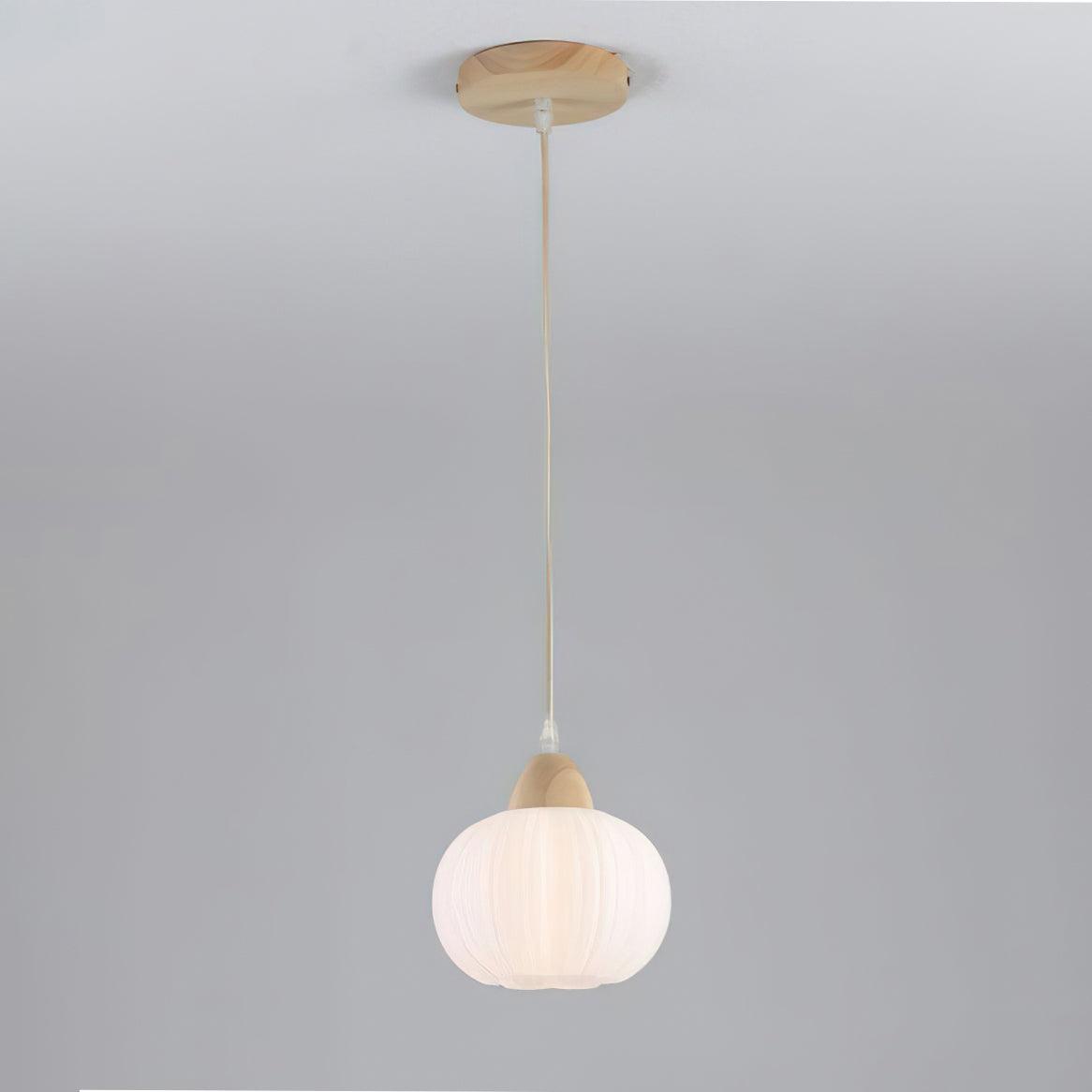 Pumpkin Modern Wood Pendant Lamp-Neutral Decor