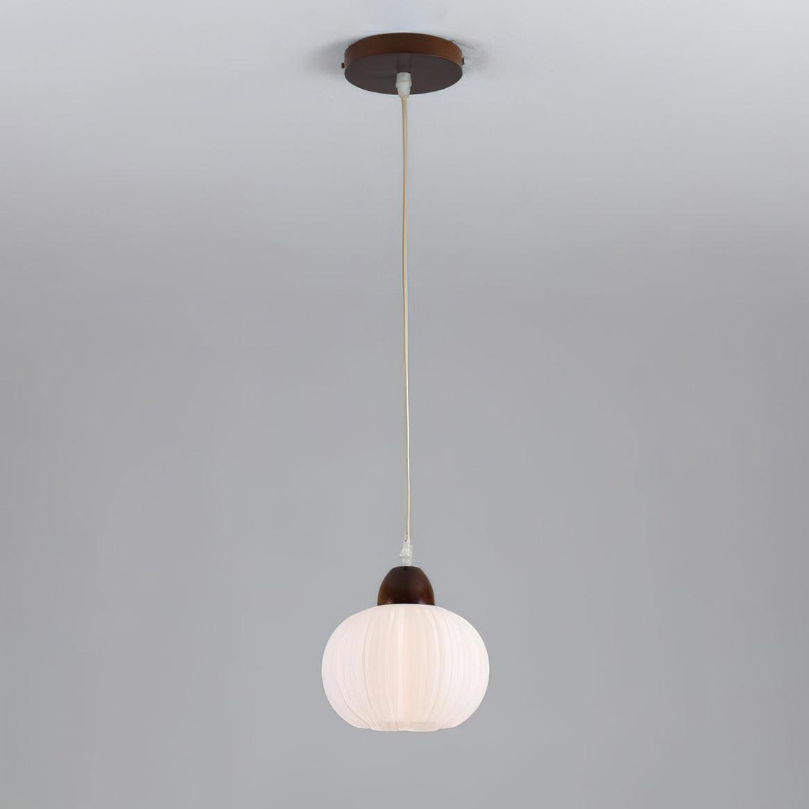 Pumpkin Modern Wood Pendant Lamp-Neutral Decor