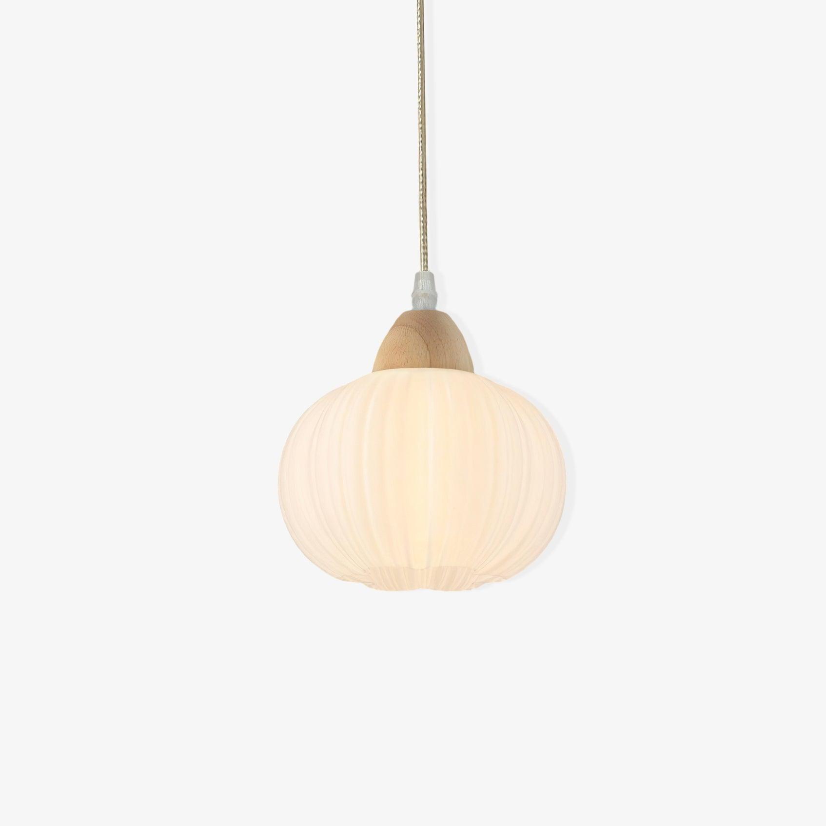 Pumpkin Modern Wood Pendant Lamp-Neutral Decor