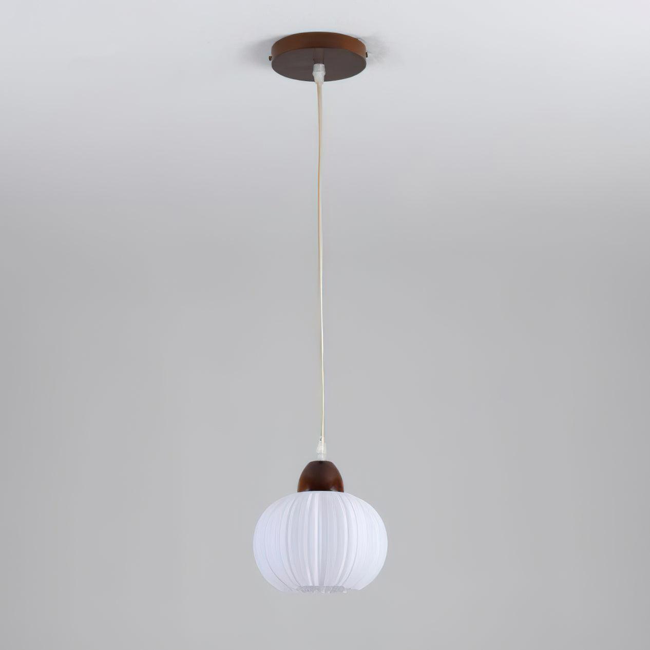 Pumpkin Modern Wood Pendant Lamp-Neutral Decor
