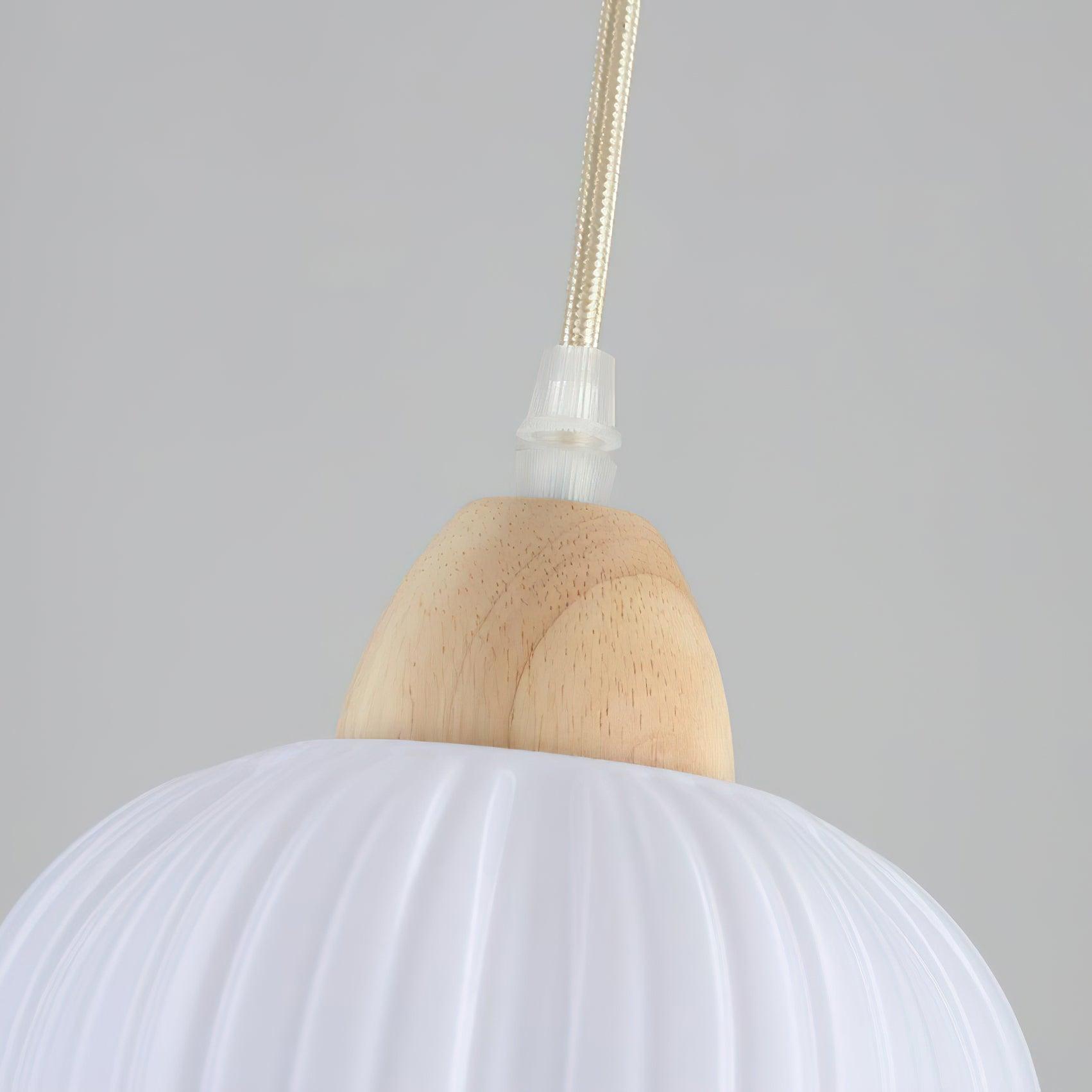 Pumpkin Modern Wood Pendant Lamp-Neutral Decor