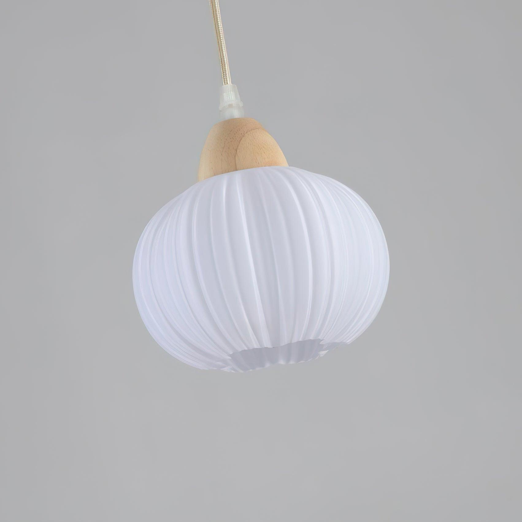Pumpkin Modern Wood Pendant Lamp-Neutral Decor