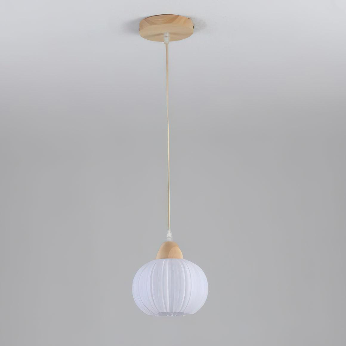 Pumpkin Modern Wood Pendant Lamp-Neutral Decor
