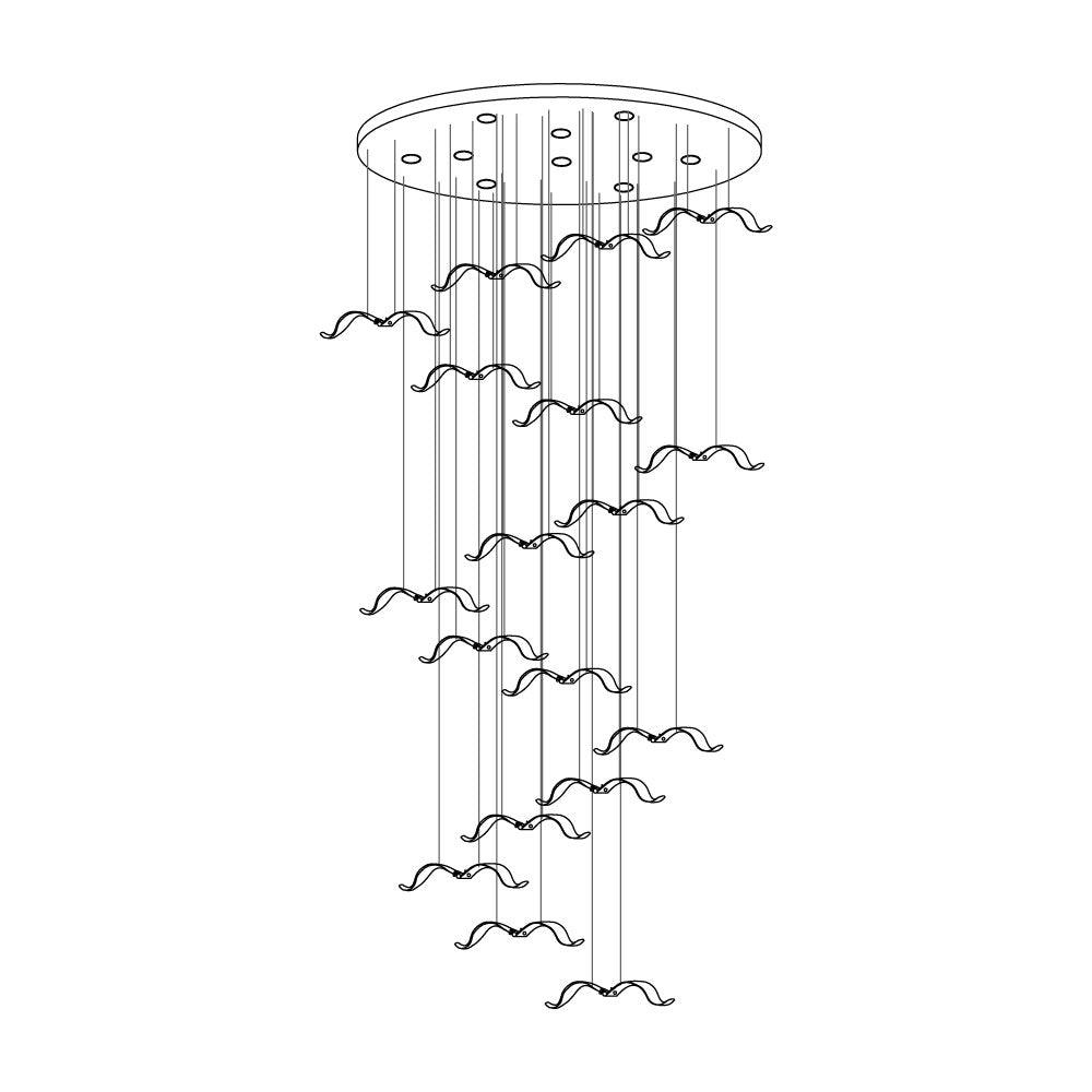 Faelis Luxury Large Seagull Glass Chandelier-Neutral Decor