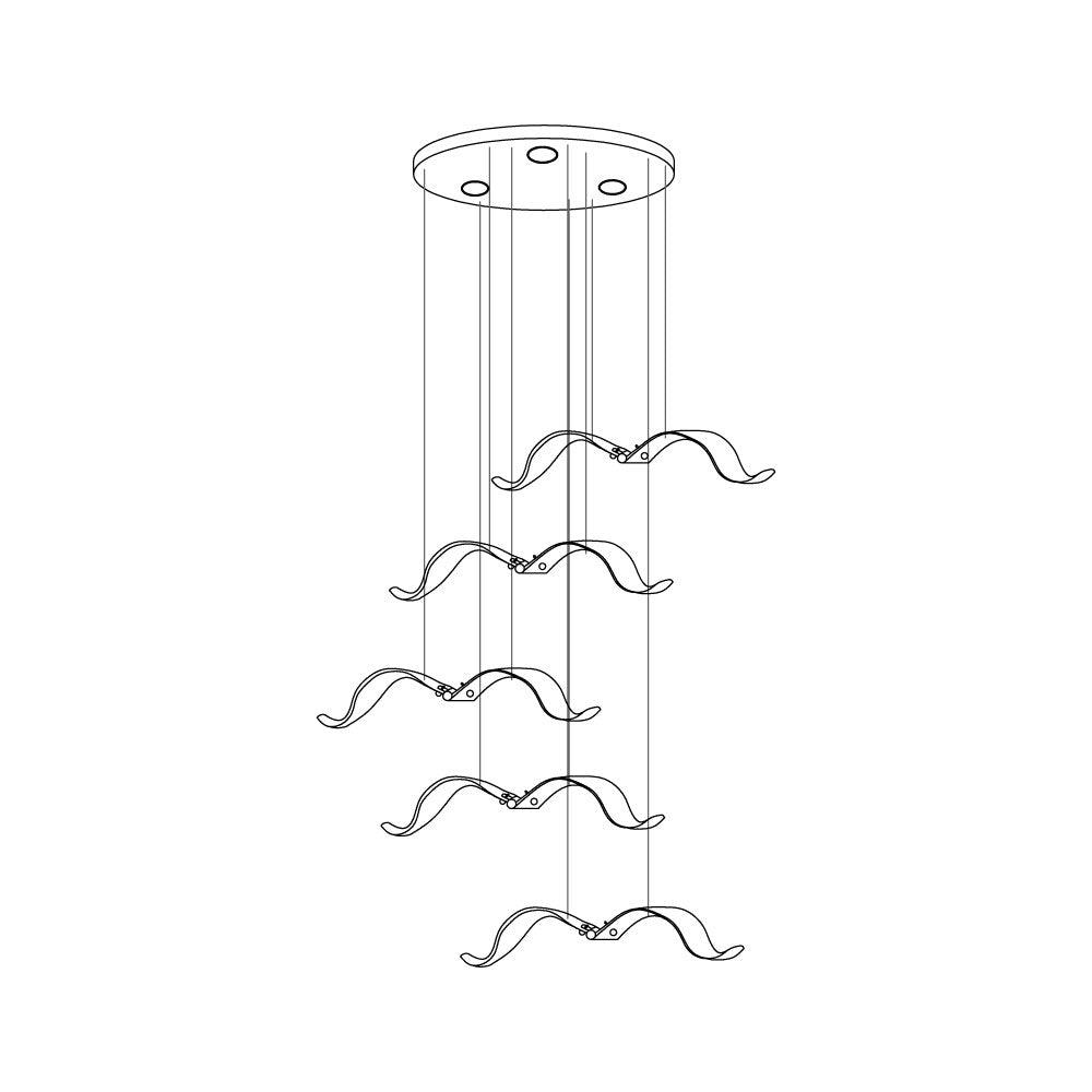 Faelis Luxury Large Seagull Glass Chandelier-Neutral Decor