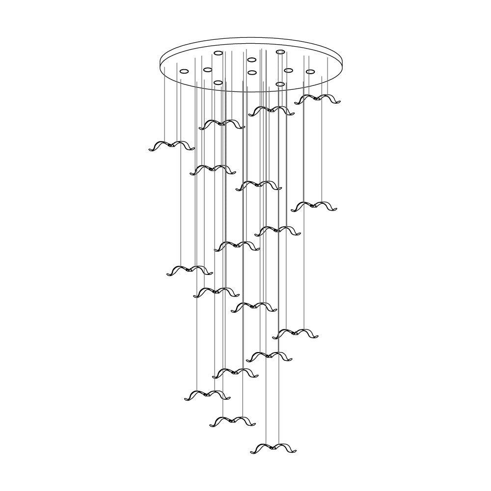 Faelis Luxury Large Seagull Glass Chandelier-Neutral Decor
