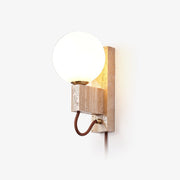 Talt Globe-Travertine Wall Light-Neutral Decor