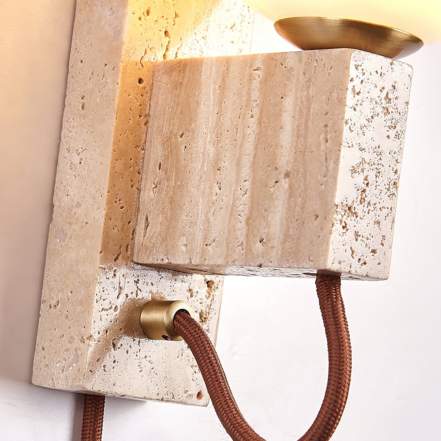 Talt Globe-Travertine Wall Light-Neutral Decor