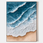 Blue And White Seascape Painting ABSV38 - Neutralighting