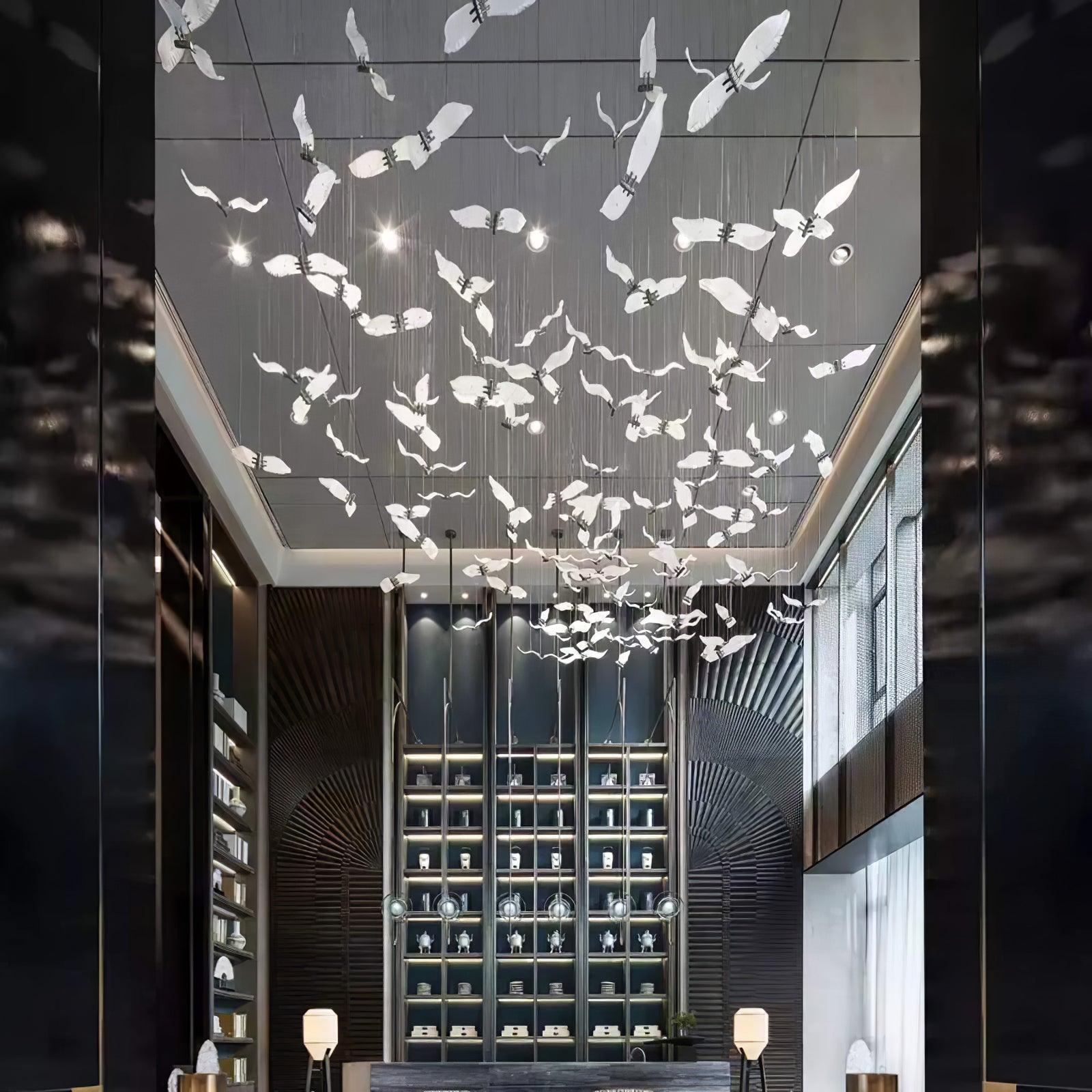 Faelis Luxury Large Seagull Glass Chandelier-Neutral Decor