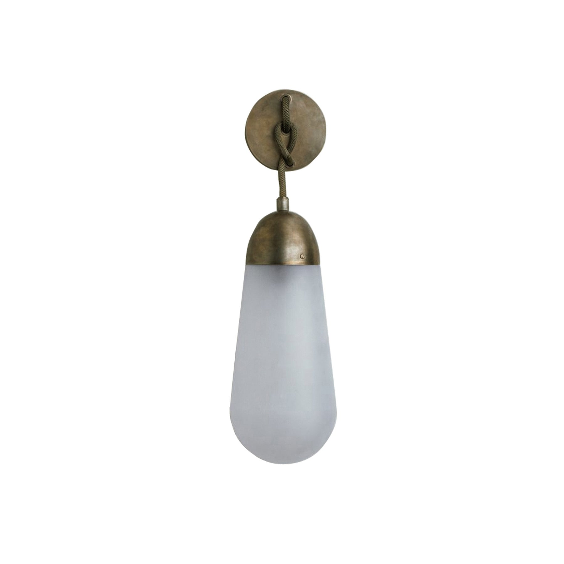 Lariat Wall Lamp in bronze finish, front view.