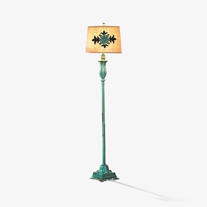 Lominex Vintage Resin Floor Lamp-Neutral Decor