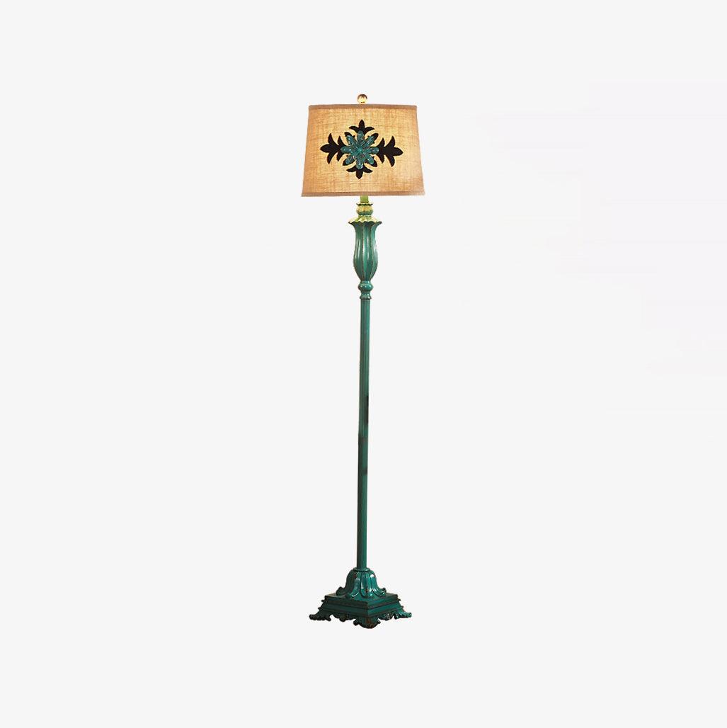 Lominex Vintage Resin Floor Lamp-Neutral Decor