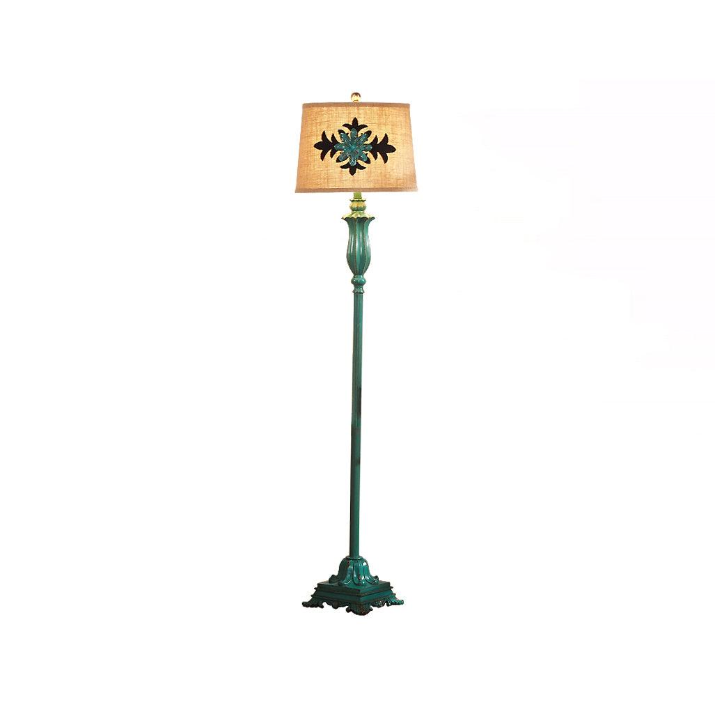 Lominex Vintage Resin Floor Lamp-Neutral Decor