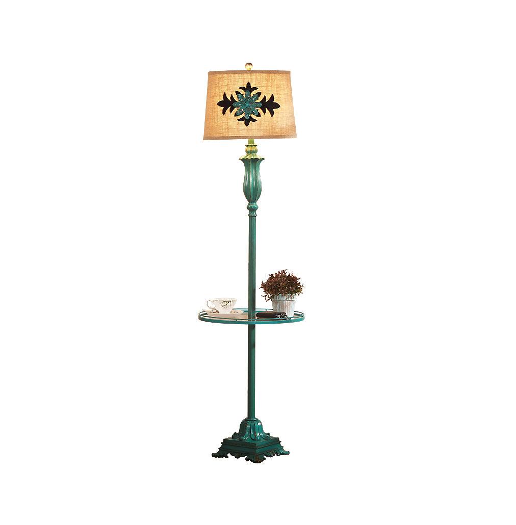 Lominex Vintage Resin Floor Lamp-Neutral Decor