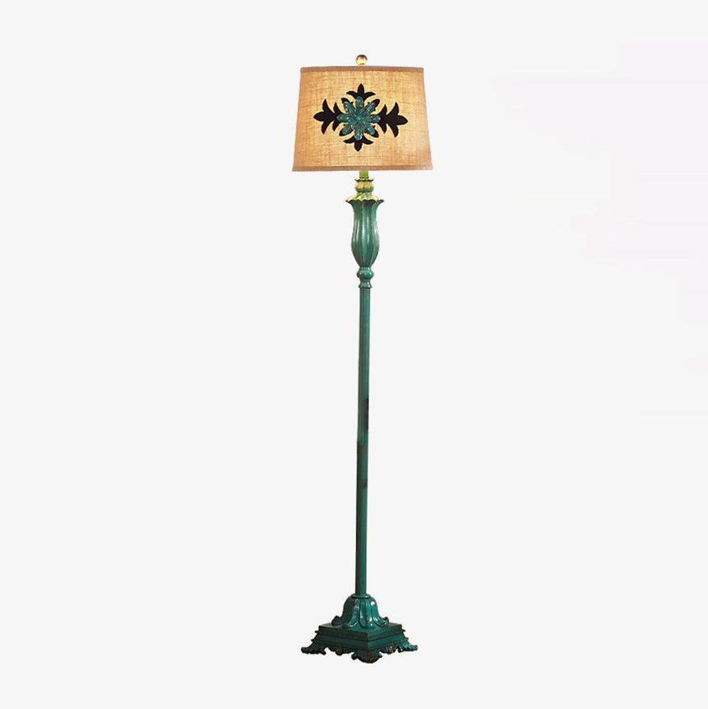 Lominex Vintage Resin Floor Lamp-Neutral Decor