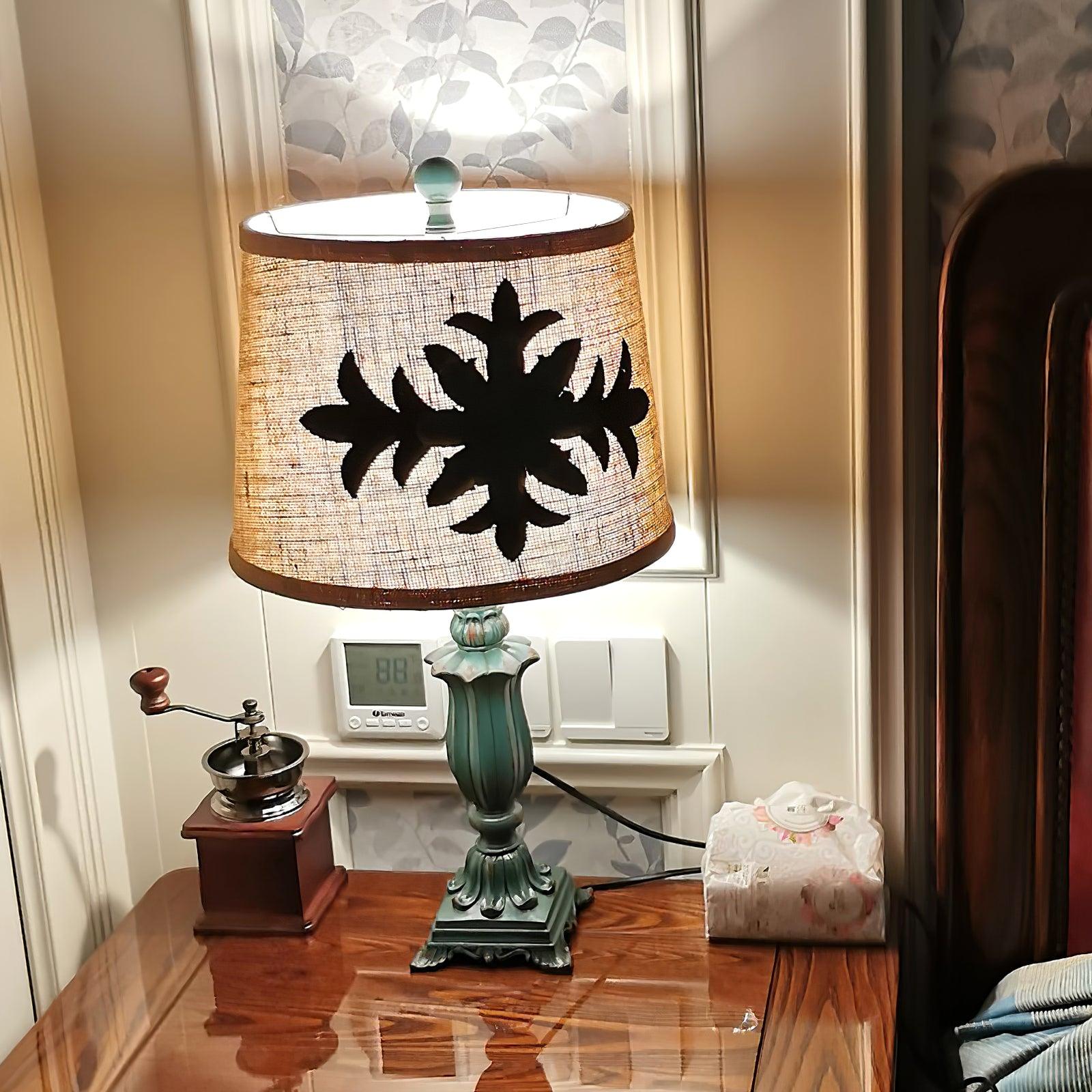 Xild Resin Fabric Table Lamp-Neutral Decor